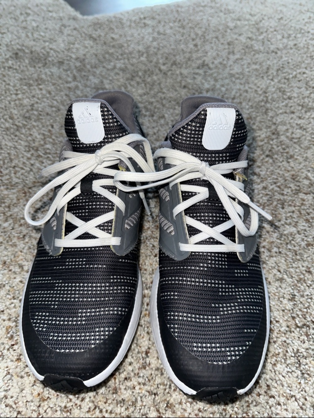 Adidas Black & Gray Athletic Sneakers with White Accents